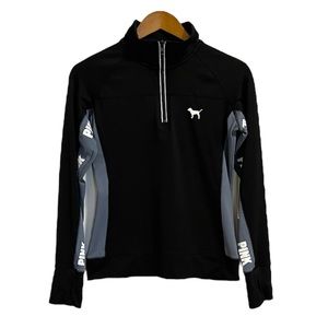 PINK Victoria's Secret Black and Gray Women's Sports Jacket